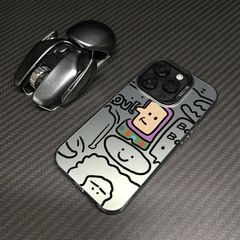 高級感網紅巴斯光年適用蘋果15promax手機殼情侶鐳射磨砂防摔硬殼