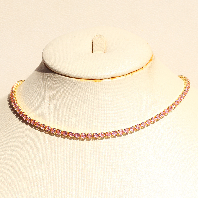 Colorful, Square Pattern Women'S Gender Colorful Square Copper Casual Hip-Hop Necklace