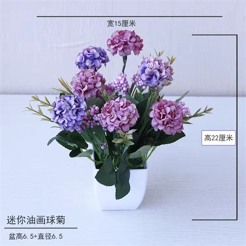 Pequeña imitación de flores falsas decoraciones de sala de estar decoración de mesa de té flores de plástico mano flores falsas plantas decoraciones