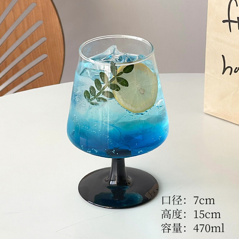 ins风矮脚玻璃杯鸡尾酒杯饮品杯苏打气泡水杯饮料调酒杯子高级感|undefined