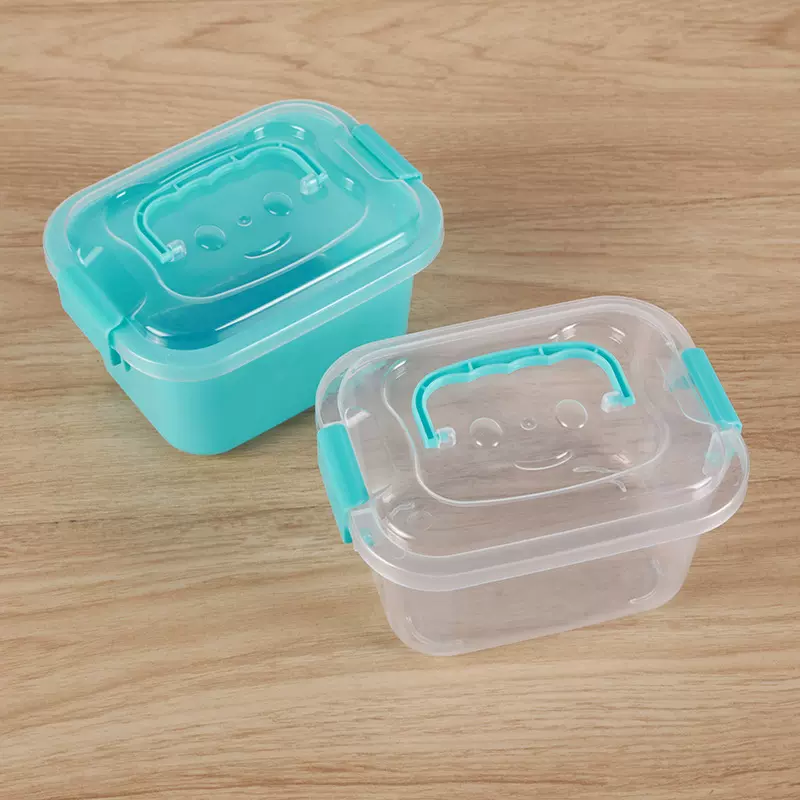 PP食品级透明塑料盒 有盖手提箱桌面玩具咕卡储物盒 化妆品收纳盒