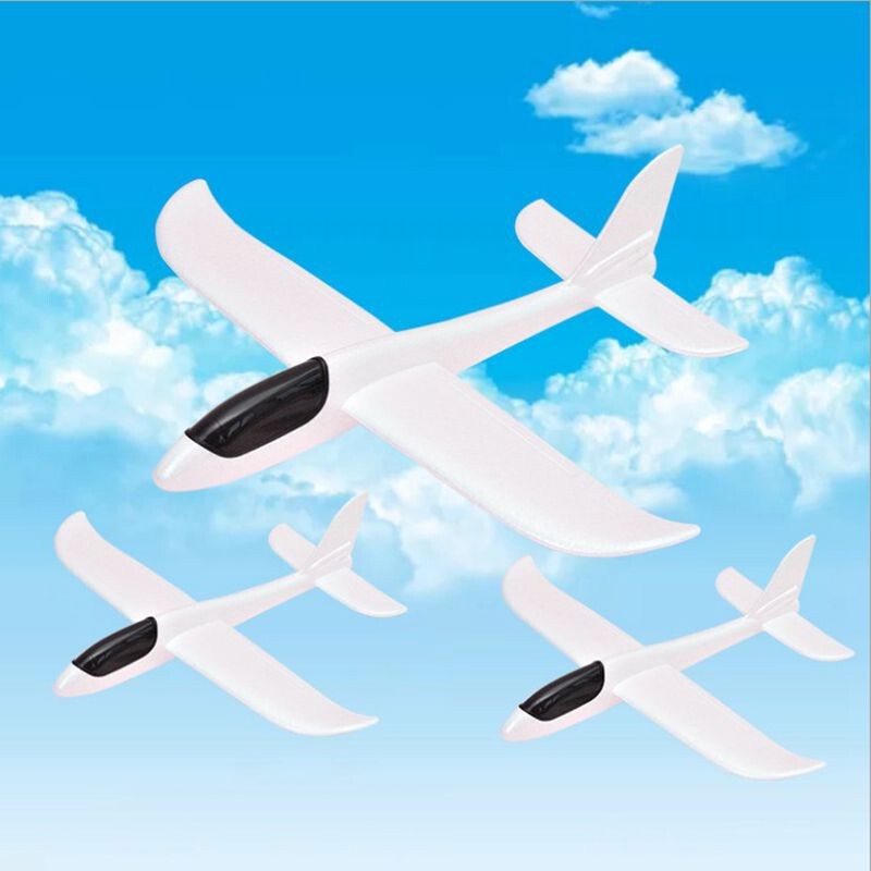 Pure White 48cm Foam Plane Painted Hand Throw Plane Children's Day Painting Creative Outdoor Toy Gift Pure White 48cm Foam Plane Painted Hand Throw Plane Children's Day Painting Creative Outdoor Toy Gift