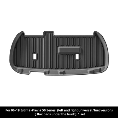Mats Tpe Rear Bucket Mats | Trunk Mat - 06-19-estima-previa50-series-previabig-king-fuel-tank-lower-pad-universal-for-left-and-right-rudders-black