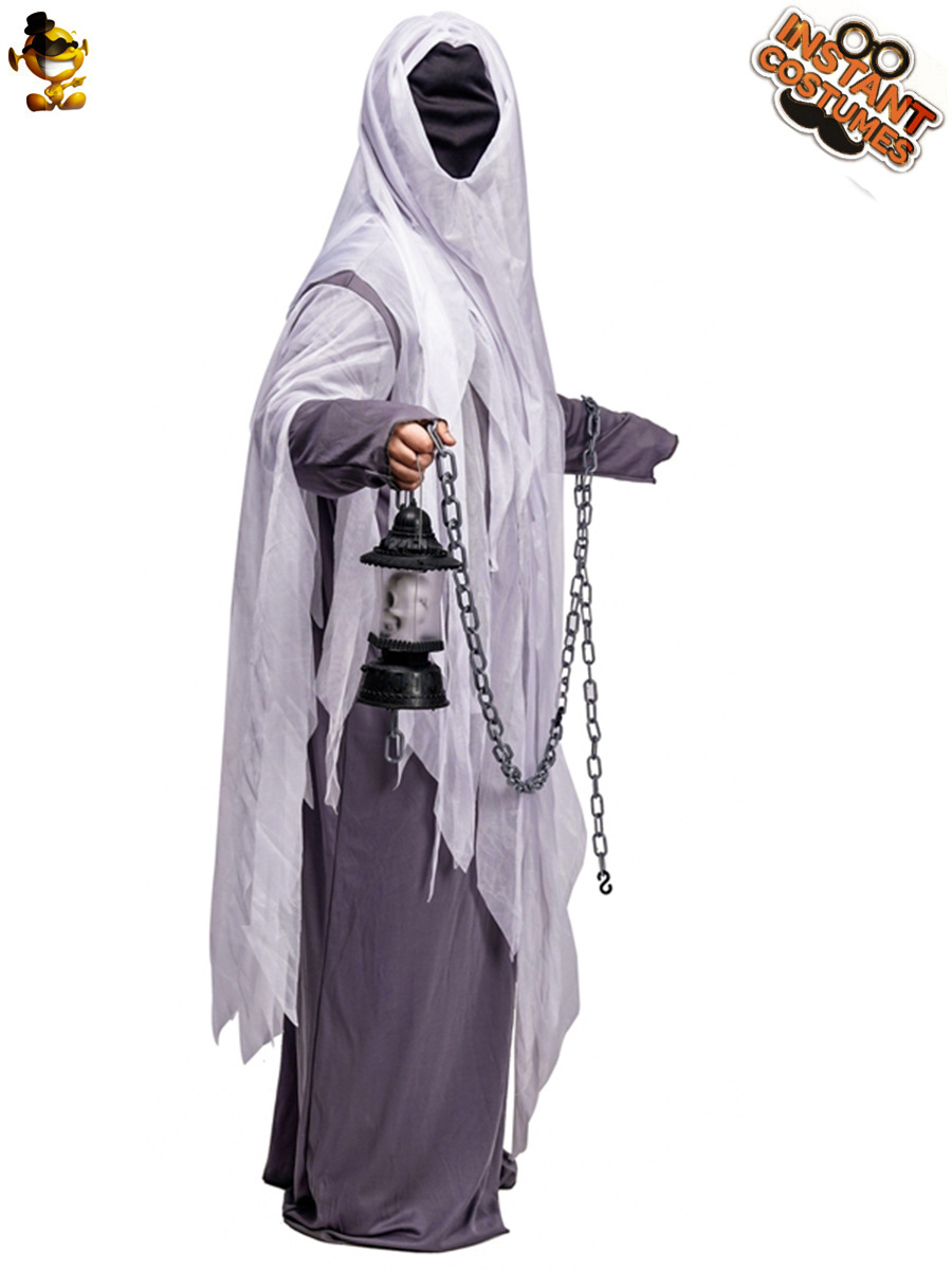 Hombre grande horror fantasma sin rostro traje de Halloween etapa Cosplay linterna fantasma distribución al por mayor