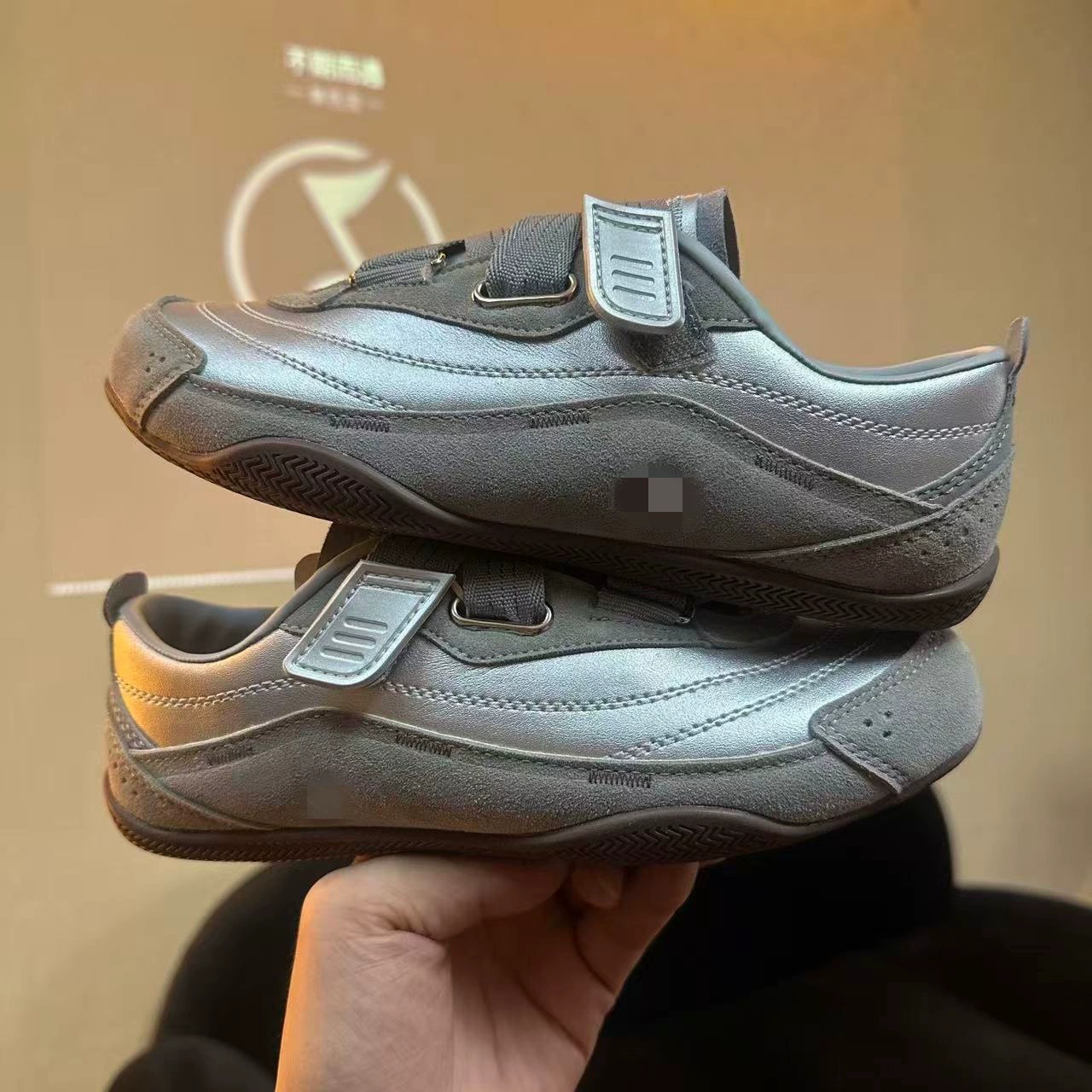 Путийанские обувь Adidas Mary Jane FOS Балетные туфли для мужчин и женщин Ленивая липучка Замша Танцевальные спортивные Forrest Gump