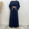 Middle East Muslims Fashion Women's Spiming Drilling Tibetan Dress Dress Pocket Robe 6758