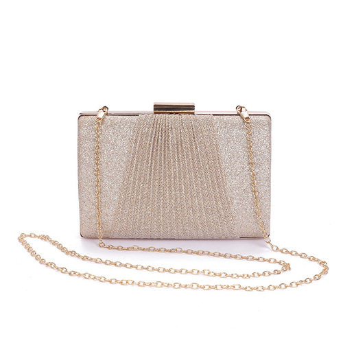 New shiny pleated large-capacity handbag, shoulder crossbody bag, wedding dress, KTV handbag, dinner bag wholesale