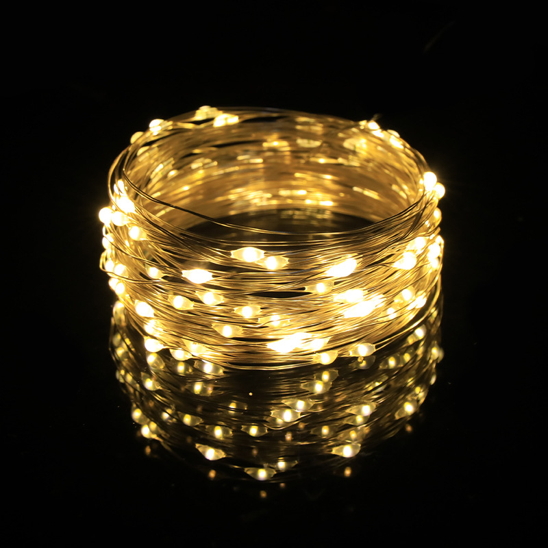 Guirnalda de Luces LED de Cobre Estrella USB para Fiestas y Decoración Navideña