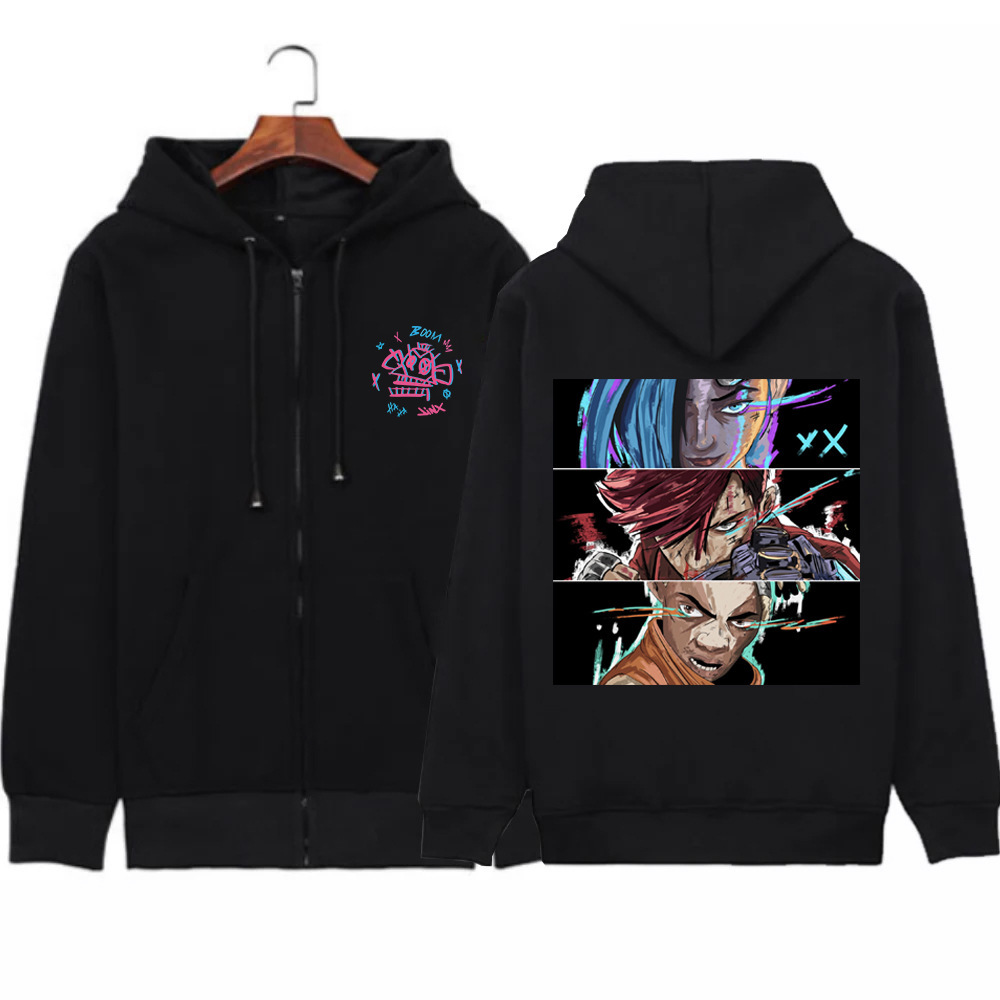 Anime Arcane-Jinx VI Zipper Hoodie Women Men Long Sleeve