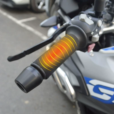Motorcycle Electric Heated Handlebar Covers with Three-Level Temperature Adjustment for Electric Bikes, Suitable for Winter Riding, 12V (Motorcycle Handle Cover)