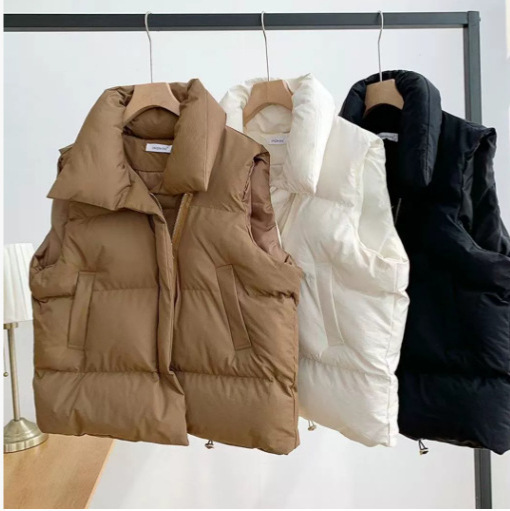 High-End Cotton Vest for Women's Winter Outer Wear Korean Style Trendy New Cotton Vest Autumn Women's Vest Jacket