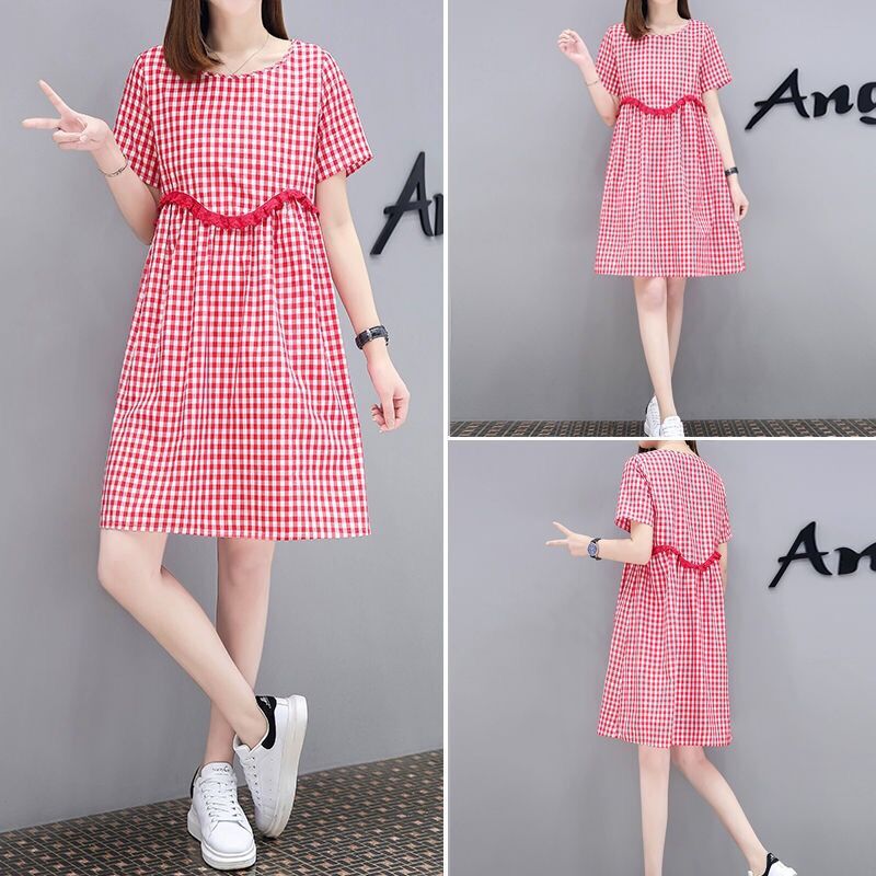 Maternity Summer Dress 2020 New Summer Maternity Wear Fashionable Breastfeeding Plaid Hot Mom Summer Skirt