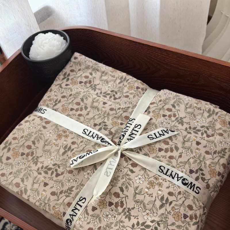 Double Layer Cotton Gauze Bedding Set With Digital Print 4 Piece_voghion.com