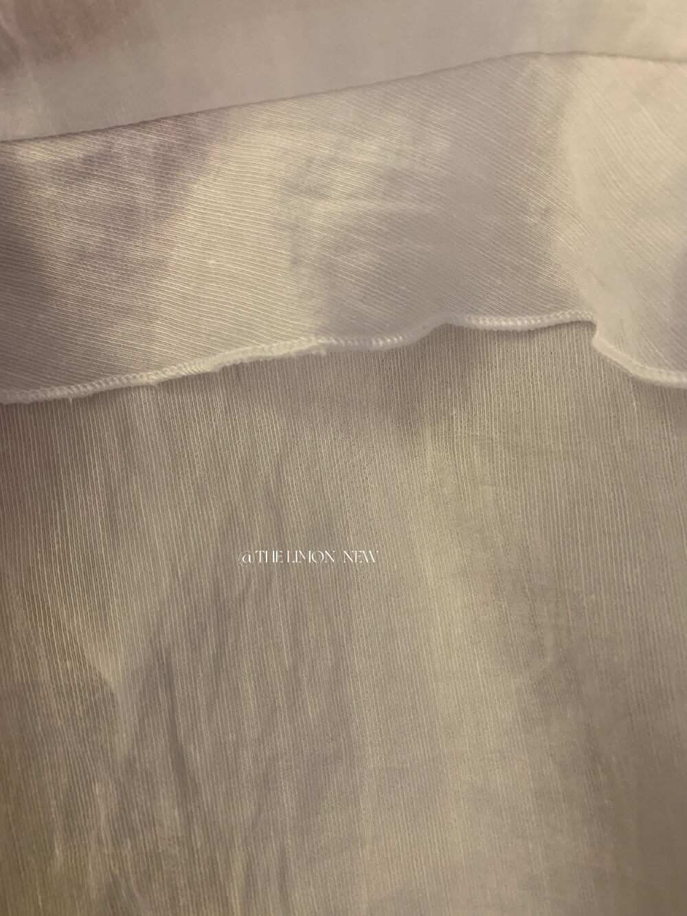 Áo sơ mi nữ tay ngắn cổ V phối ren xếp tầng chất liệu linen pha sợi tre — màu trắng, Bột cam, xanh lá cây chi tiết 25