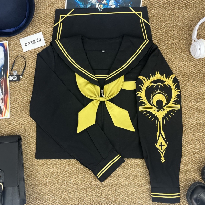 오리지널 디자인 일본 JK 유니폼 악마의 눈 나쁜 소녀 다크 스타일 선원 세트 대학 스타일 클래스 세트 세트