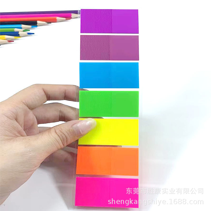 Yueda nota adhesiva transparente nota PET muy fino índice pegatinas estudiante papelería pegatinas fuente fábrica al por mayor envío gratuito