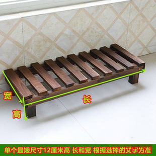 Flower Rack Storage Rack Solid Wood Carbonized Ladder Multi-Layer Balcony Floor-Standing Anticorrosive Wood Indoor and Outdoor Pothos Flower Pot Shelf