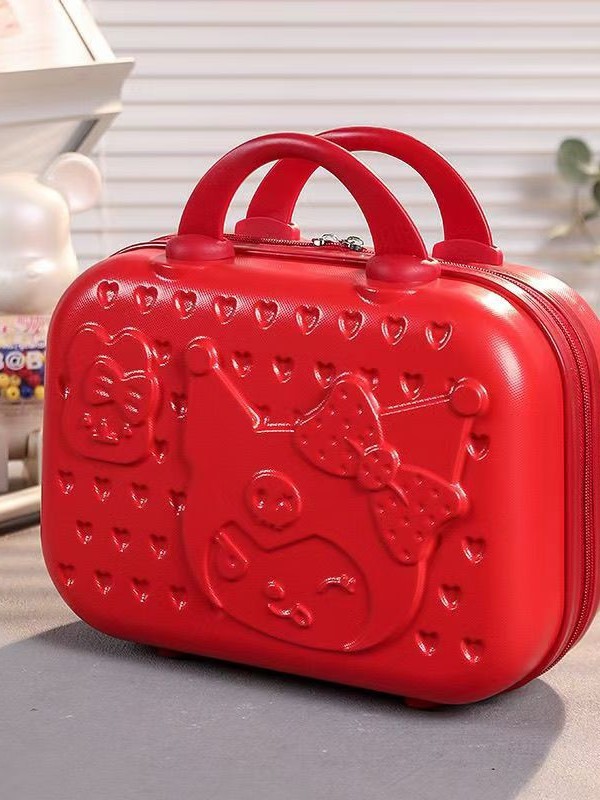 Estuche de maquillaje lindo de moda de 14 pulgadas, estuche pequeño, estuche ABS, bolso de maquillaje para mujer, bolso de boda, pedido de moda