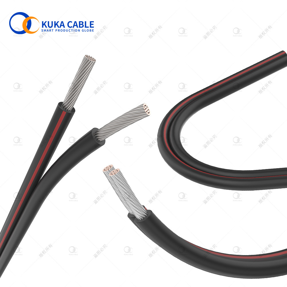 厂家直销 光伏电缆 抗老化光伏双芯电缆 TUV认证PV1-F2* 4平方