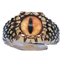 Модное элегантное Универсальное кольцо для глаз змеи Python Devil's Eye, открывающее индивидуальное модное мужское кольцо, инкрустация