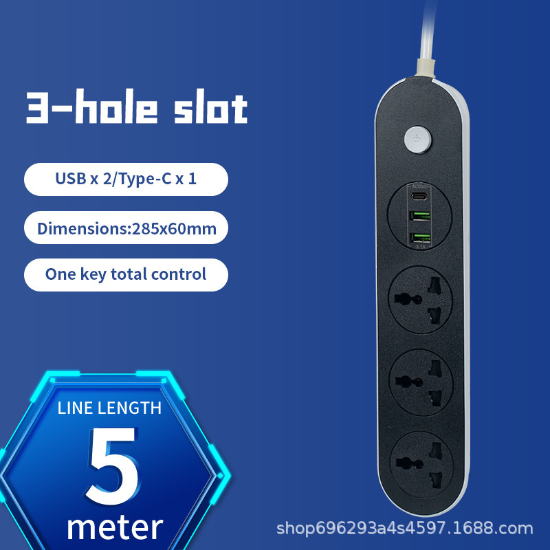 3 bits 2USB + Tipo-C Cable de cobre 5m