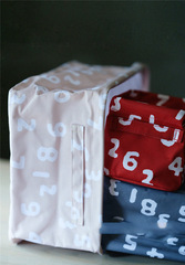 日貨經典數字桌面收納面膜置物盒雜物小物分類收納盒三件套