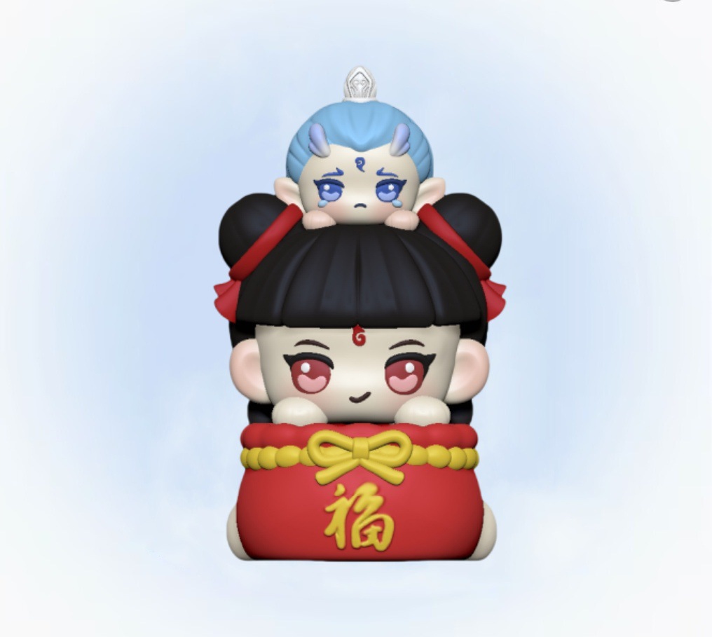 Nezha 펜 홀더 20cm 석고 인형 라텍스 몰드