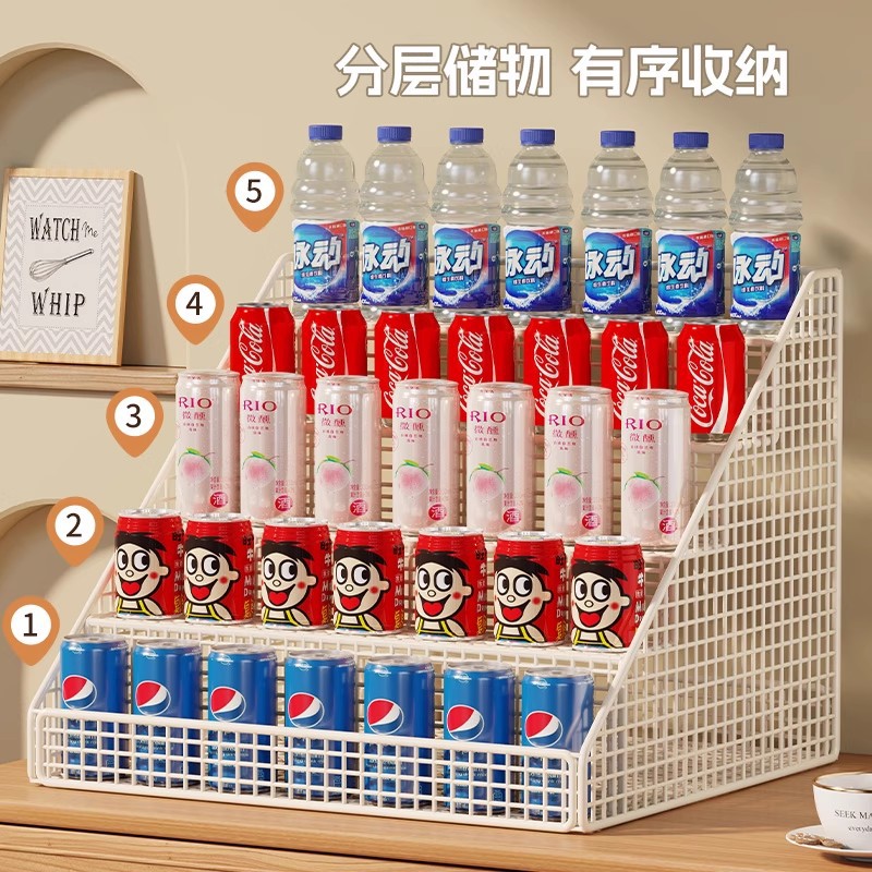 饮料桌面置物架收银台商品摆放展示架便利店柜台铁艺货架阶梯陈列
