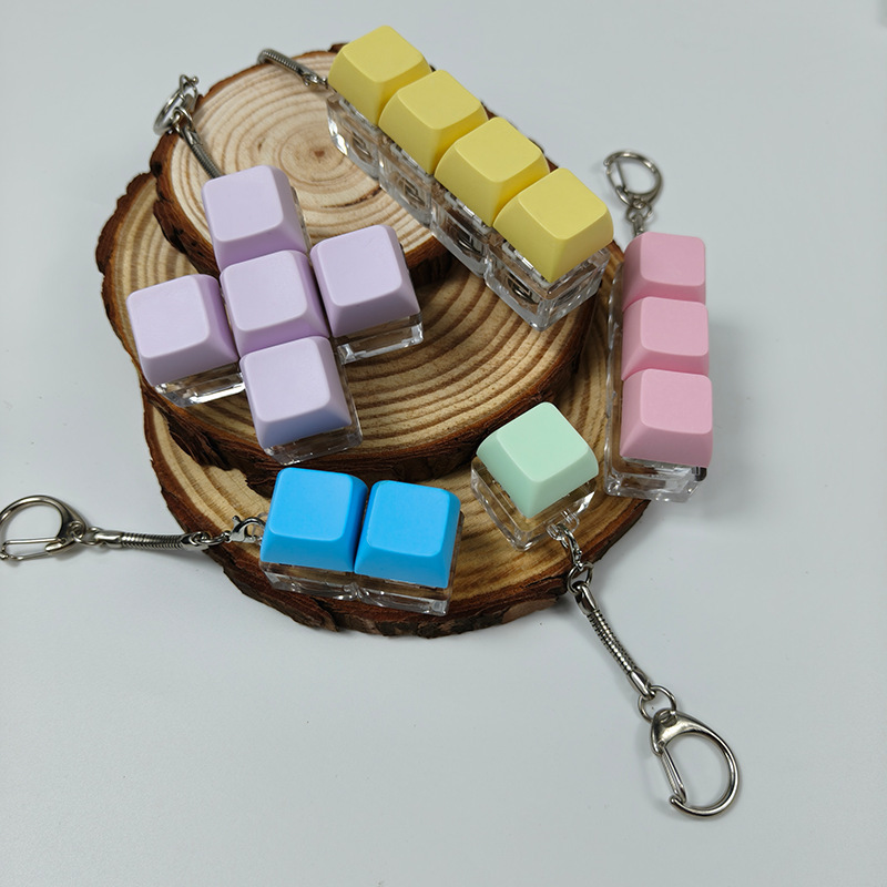 二键三键五键组合解压玩具试轴器发光解压钥匙扣手指解压玩具挂件|undefined