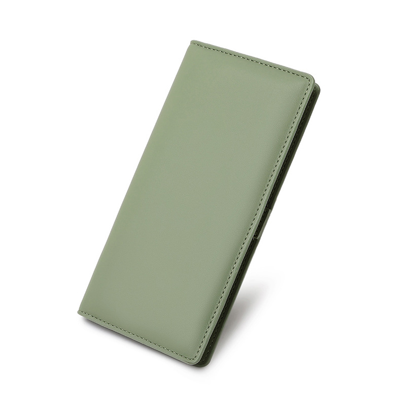 Women's Bags new RFID anti theft swipe ladies wallet PU solid color ultra thin credit card bag zipper buckle long wallet_voghion.com