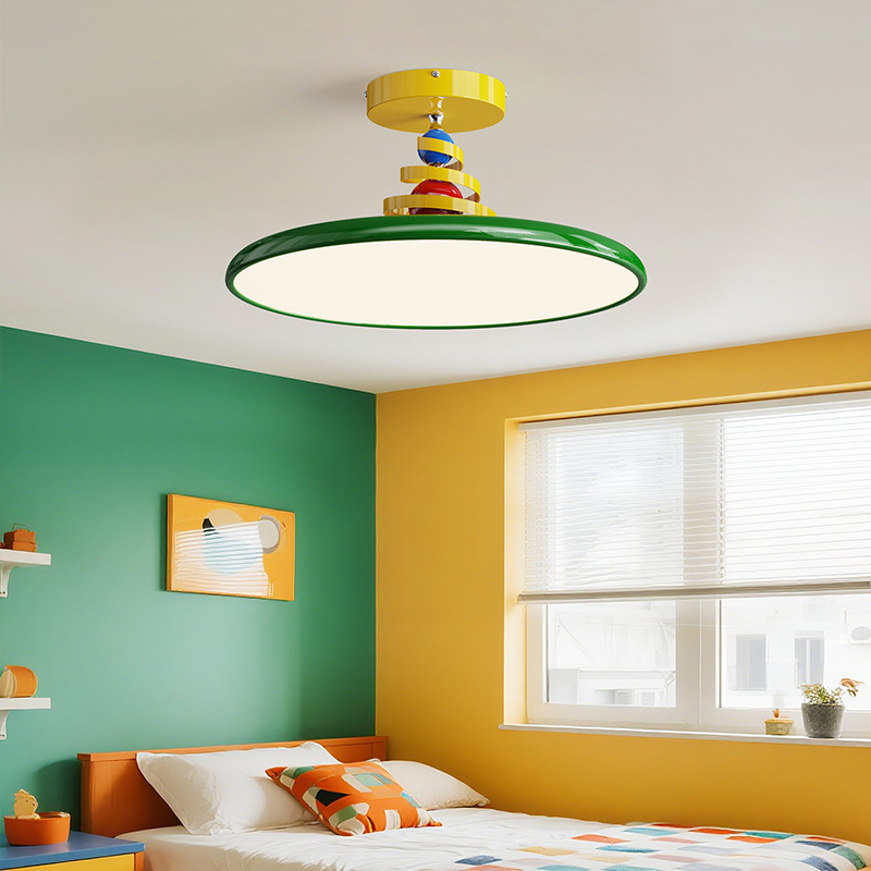 Memphis Children's Room Ceiling Light for Boys, French Cream Style, Colorful Dopamine Bedroom Creative Ufo Lamp 412L Memphis Children's Room Ceiling Light for Boys, French Cream Style, Colorful Dopamine Bedroom Creative Ufo Lamp 412L