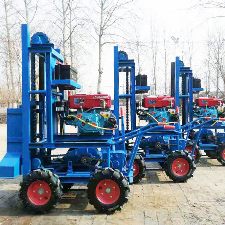 拖拉机打夯机 农用四轮手扶式打夯机 手扶链条夯土机