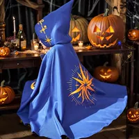 Детские костюмы на Хэллоуин для мальчиков и девочек, плащи, косплей-волшебники, выступления в детском саду