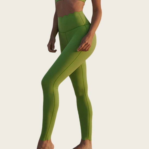 Grapefruit color yoga pants (lace)