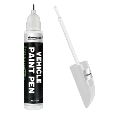 Cross-Border Car Paint Repair Pen Pearl White Scratch Repair Pen Black Scratch Removal Car Spray Paint Silver Touch-Up Pen (Avtomobil boya qələmləri) - 12ml-white