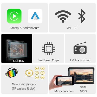 Portable Navigation Wireless Carplay – Car display