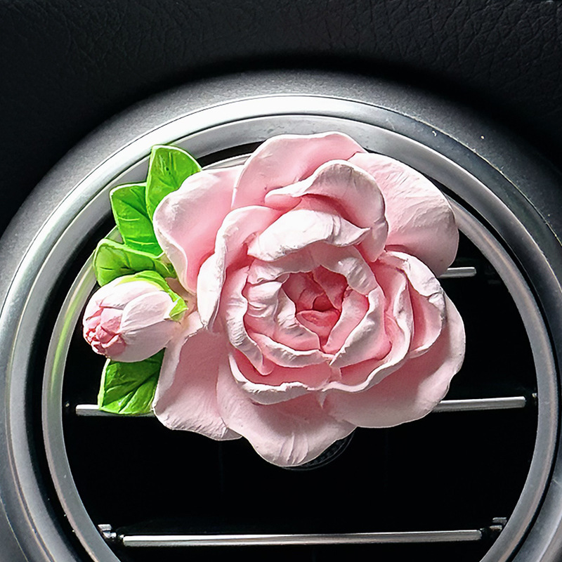 ジャスミンの車のアロマカーエアコンの吹き出し口の装飾拡香石の香りの花の車内の装飾品の置物の女性|undefined
