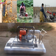 汽油动力水产养殖业收获机农用不锈钢浮筒式挖藕机可移动式采藕机