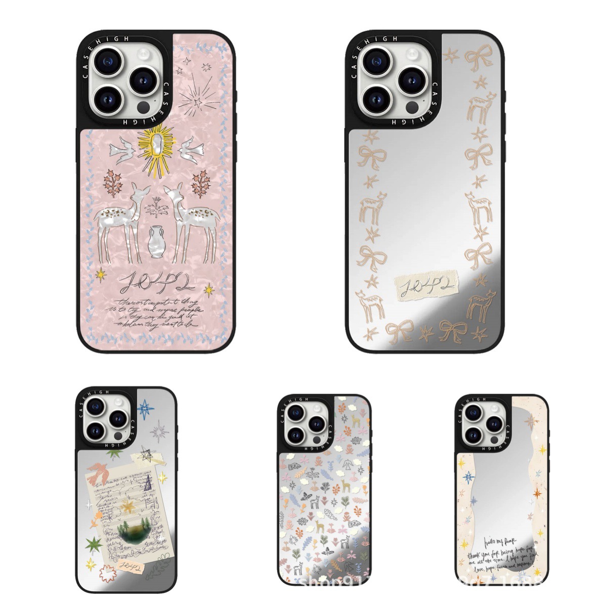 C Brand Ouyang Nana Collaboration Forest Secret Realm Mother-Of-Pearl Phone Case for iPhone 16 Pro and 17 Pro Max, Popular among Influencers