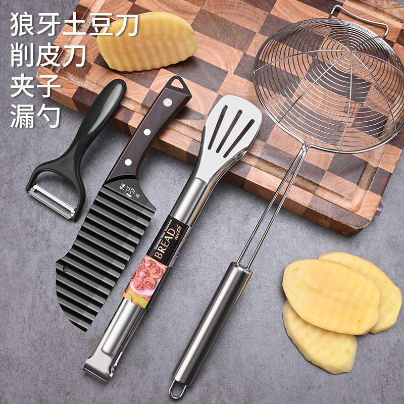 Cortador de papas en forma de onda Langya - Cortador de papas fritas, cortador especial en forma de flor - Venta directa