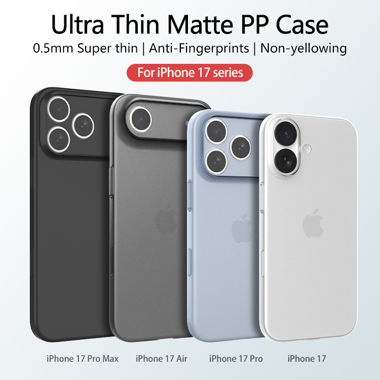 Iphone17Promax Simple 0.45mm Ultra-Thin Frosted Bare Metal Feel Fine Hole All-Inclusive Wholesale Suitable for Apple