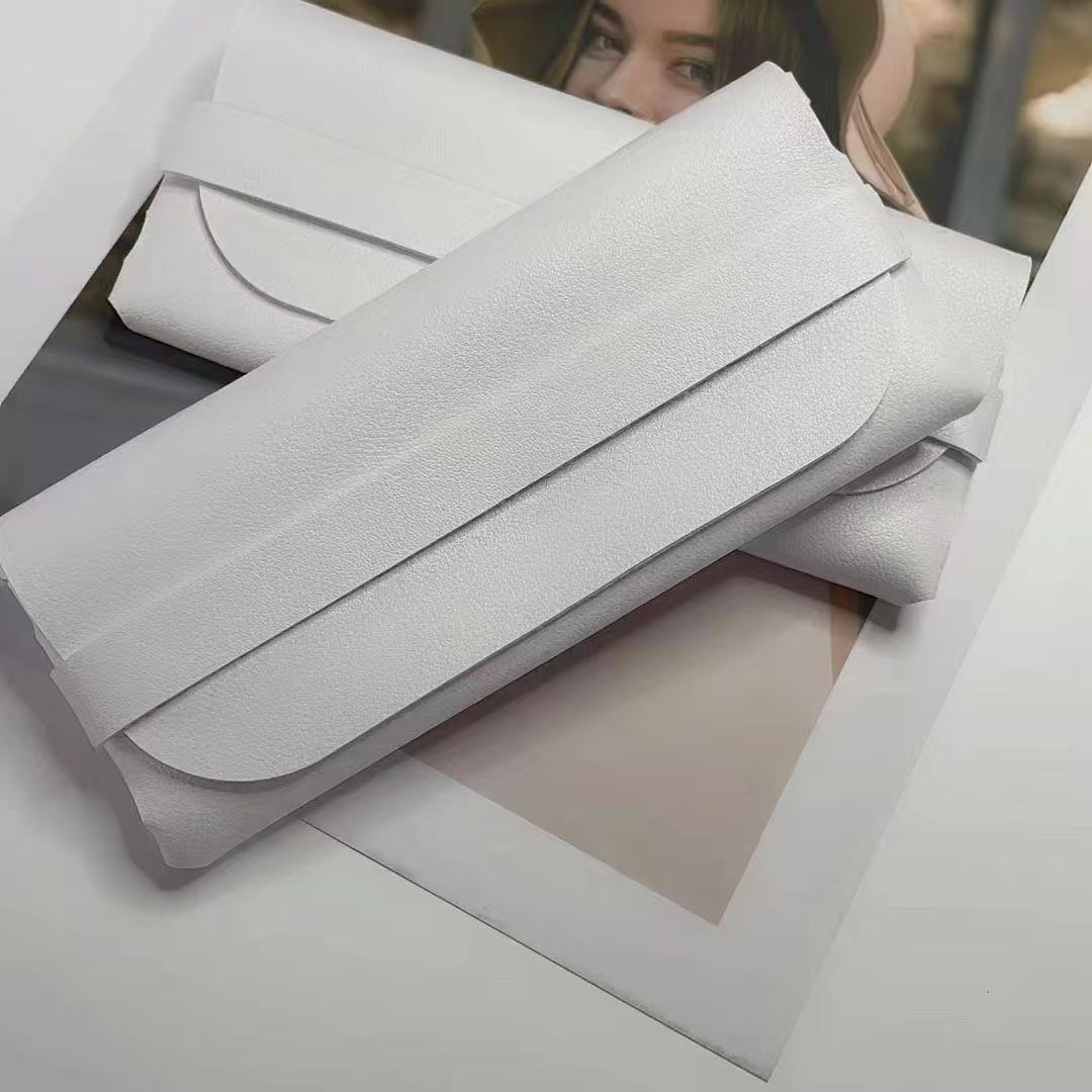 Estuche para gafas esmeriladas, espejo portátil para leer antipresión, espejo plano, caja de almacenamiento de plástico tipo gota de agua de color, carcasa dura simple