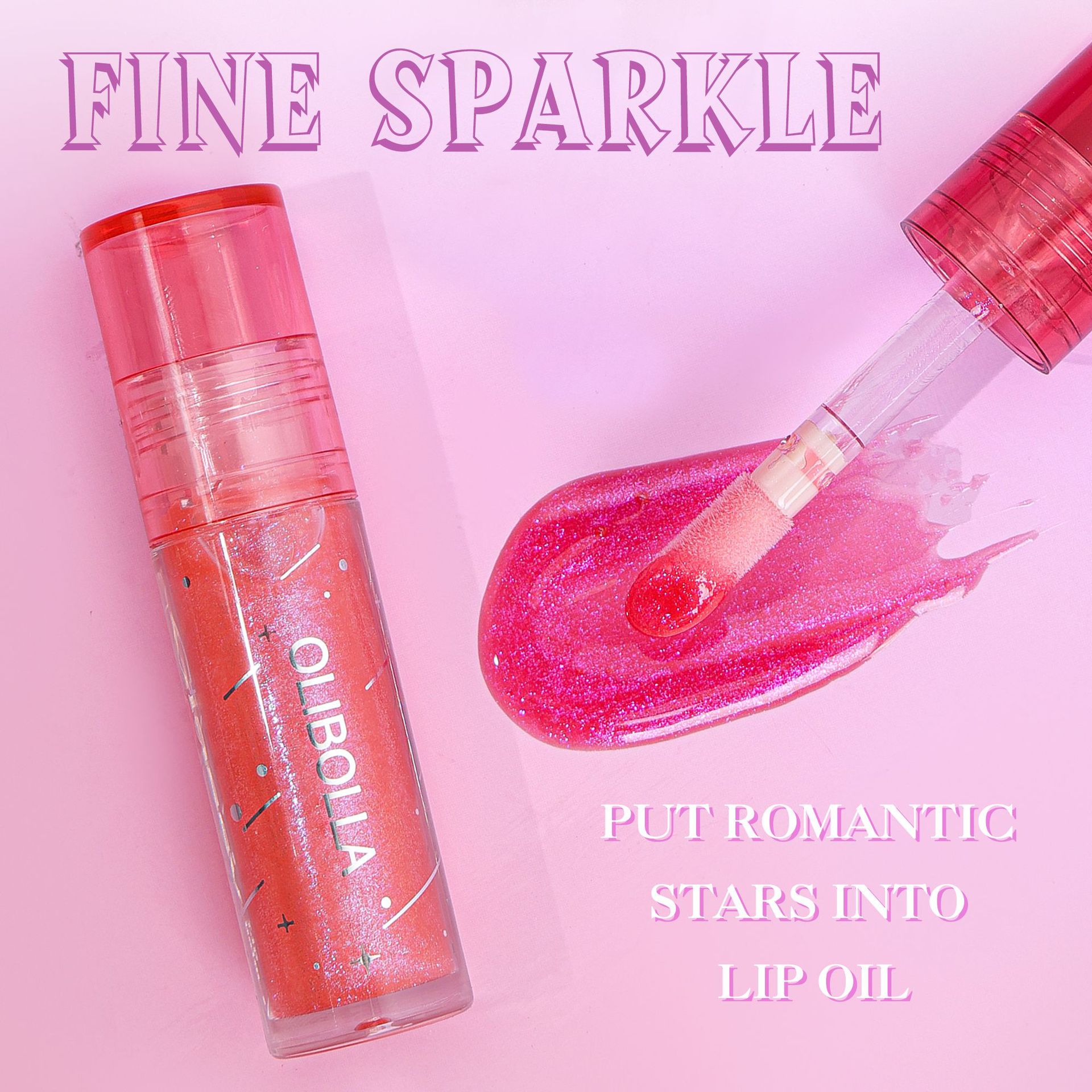 OLIBOLLA agua brillante brillo multicolor esmalte labial sin taza humectante espejo labial brillo labial al por mayor lápiz labial