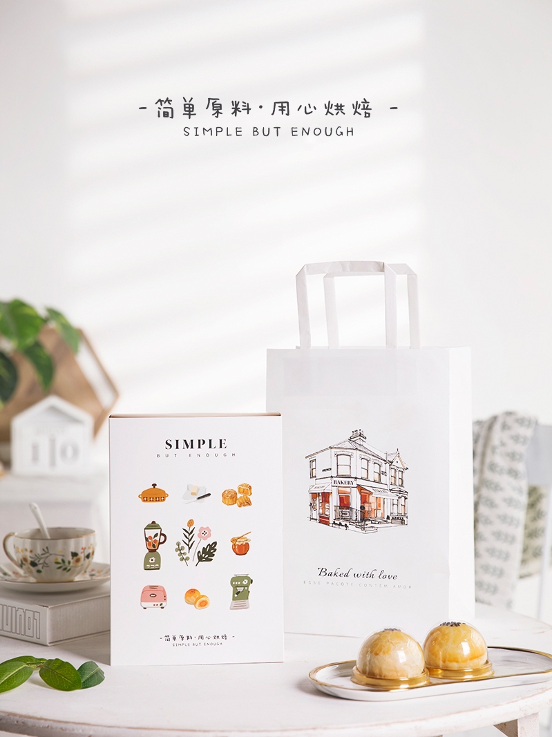 Caja de huevo pintada a mano, 6 cápsulas de nieve, caja de regalo de Nieve Madeleine, caja de galletas de piña