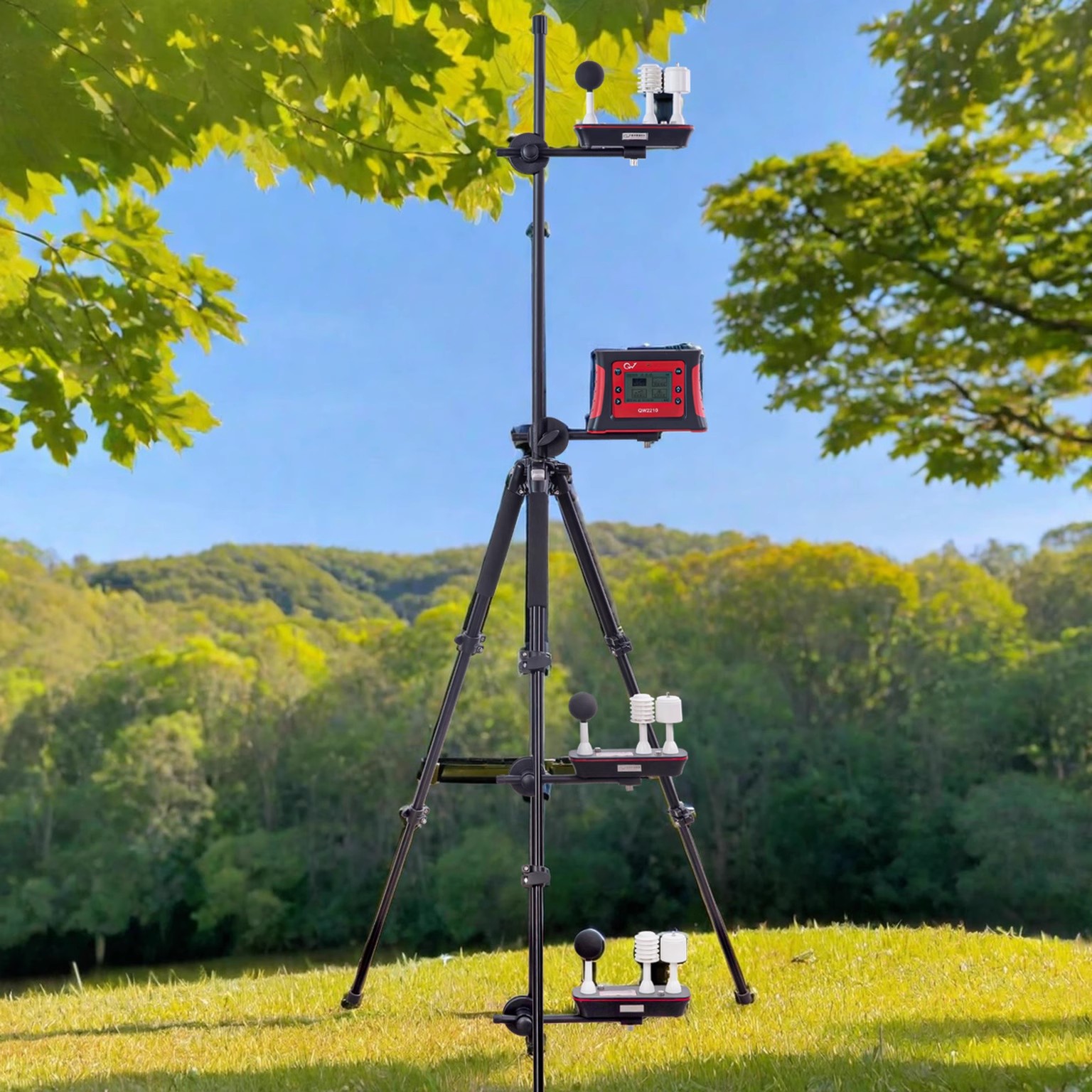 金属仪器支架01T三节扳扣套装相机三脚架自拍测温仪伸缩杆铝合金