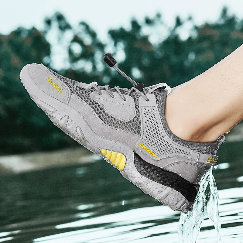 Обувь на открытом воздухе Мужская нескользкая походная обувь Лето 2024 полые сетчатые спортивные туфли