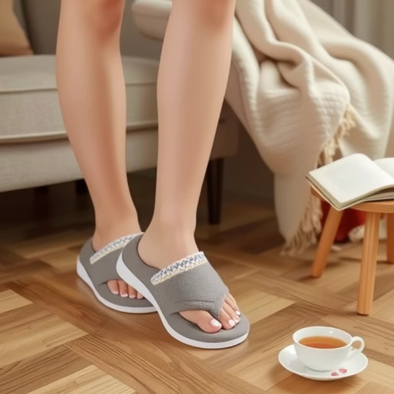2025 봄과 가을 새로운 대외 무역 여성 하프 슬리퍼 면화 신발 가볍고 편안한 따뜻한 두꺼운 밑창 슬리퍼 면화 슬리퍼