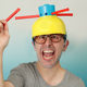 Cross-border wet head game new exotic wet water challenge hat water cap toy trick party props hat