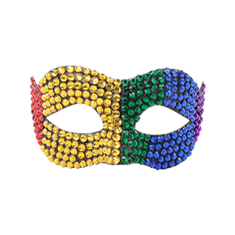 Carnaval transfronterizo máscaras de mitad de cara de diamante máscaras de pareja de cara de zorro de diamante de Halloween