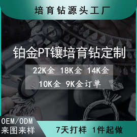 珠宝首饰定制铂金K金镶嵌加工厂家钻石宝石项链外贸戒指饰品定做